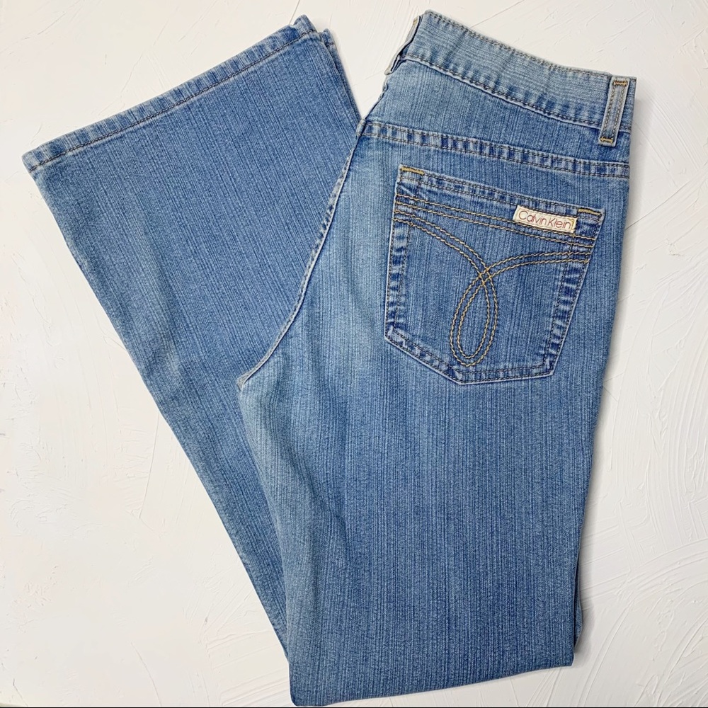 Calvin Klein Flare Light Wash Denim Jeans Sz 11